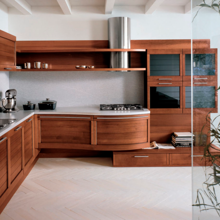 TỦ BẾP GỖ VENEER