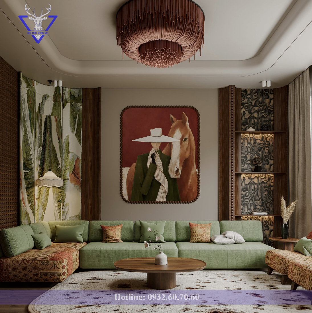 Thi Công Nội Thất Phòng Khách Trọn Gói – Phong Cách Rustic Nghệ Thuật