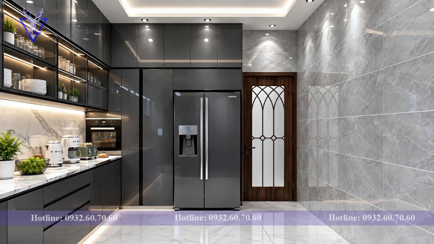 Thi Công Tủ Bếp Hiện Đại – Dấu Ấn Xám Than Tinh Tế